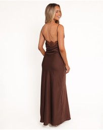 Petal & Pup - Evana Lace Maxi Dress - Brown