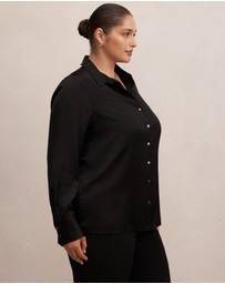 Forever New Curve - Coco Curve Satin Shirt