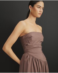 Revibe - Repaired AERE Kiera Strapless Midi Dress - AU 14