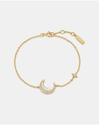 Ania Haie - Gold Mother-of-Pearl Crescent Moon Bracelet