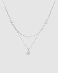 Elli Jewelry - Necklace Layer Disc 925 Sterling Silver