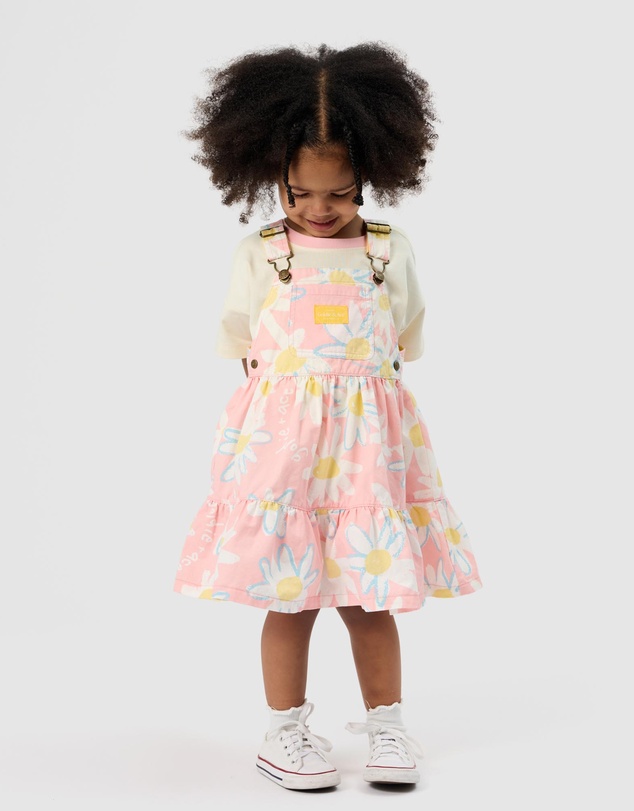 Goldie + Ace - Cotton Twill Retro Overall Pinafore Dress - ICONIC EXCLUSIVE - Babies-Kids