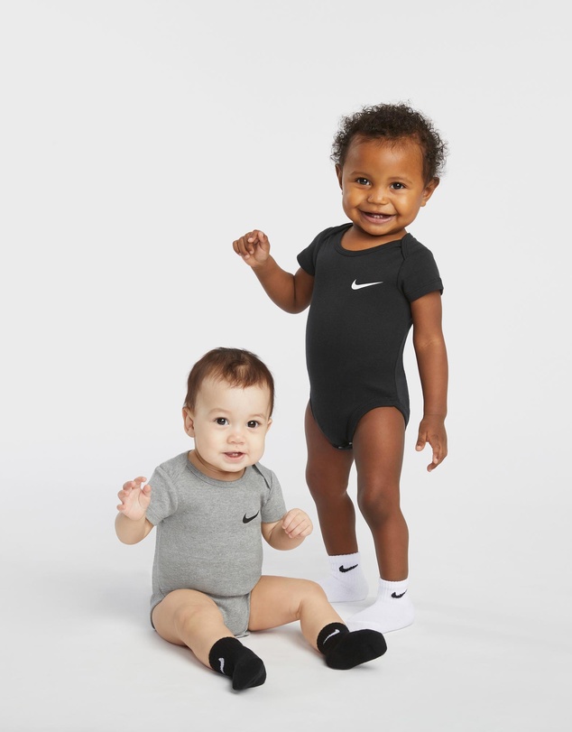 Nike - 3-Pack Core Swoosh No Slip Infant Ankle Socks - Babies