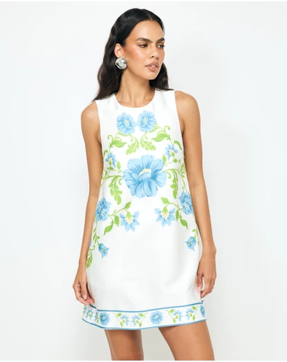 AERE - Elladia Structured Satin Mini Dress