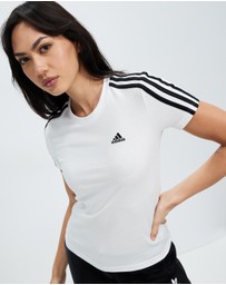 adidas Sportswear - Loungewear Essentials Slim 3-Stripes Tee
