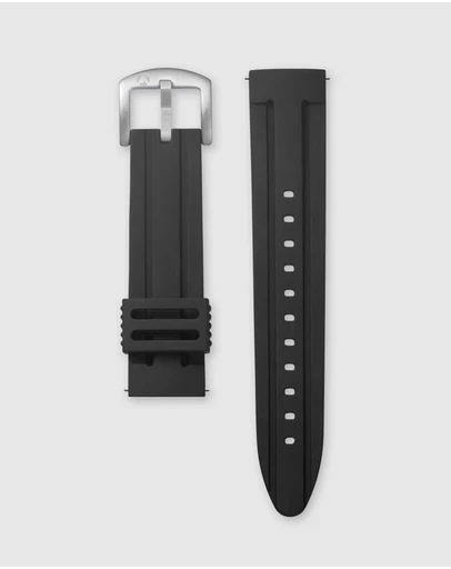 Maxum - Prince Band - Black Silicone With Silver Tone Buckle