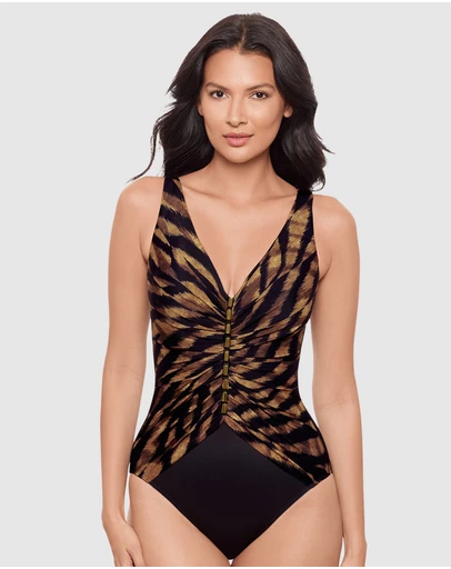 Miraclesuit Swimwear  - Raya de Safari Charmer V Neck Tummy Control Swimsuit