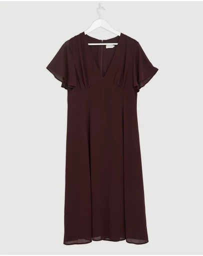 Revibe - Repaired Tussah Winnie Georgette Midi Dress - AU 16