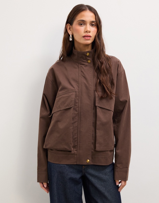 The Fated - Felicity Funnel Neck Bomber Jacket