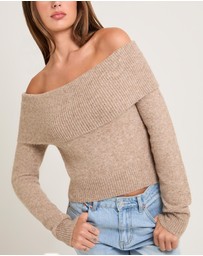 Alice In The Eve - Milly Off Shoulder Knit Sweater