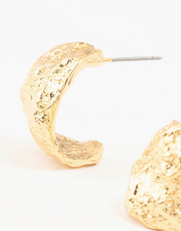 Lovisa - Gold Plated Brass Foil Hoop Earrings
