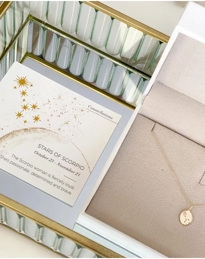 Luna Rae - Solid Gold - Stars of Scorpio Necklace