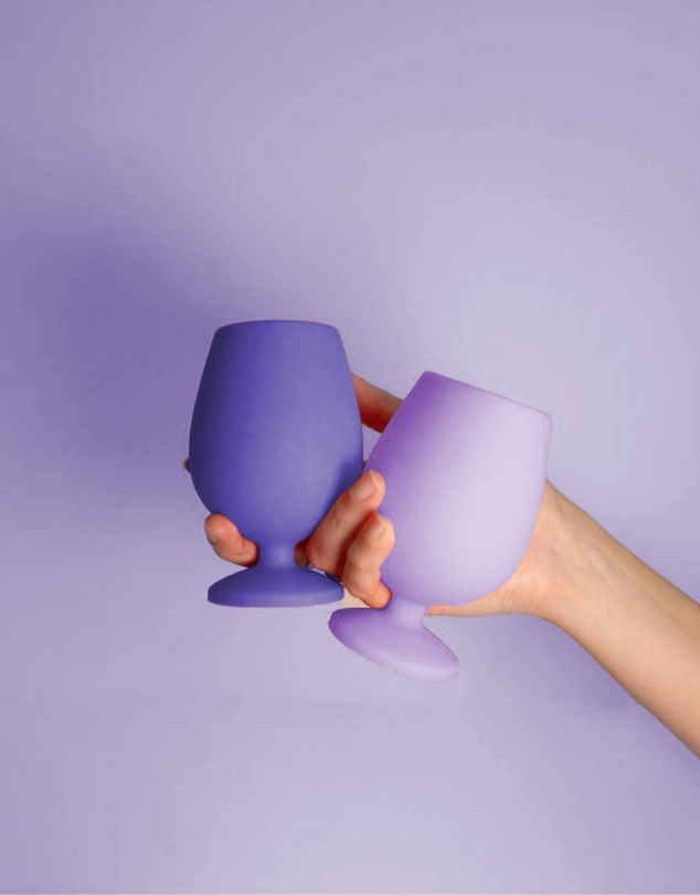porter green - stemm silicone unbreakable wine glasses
