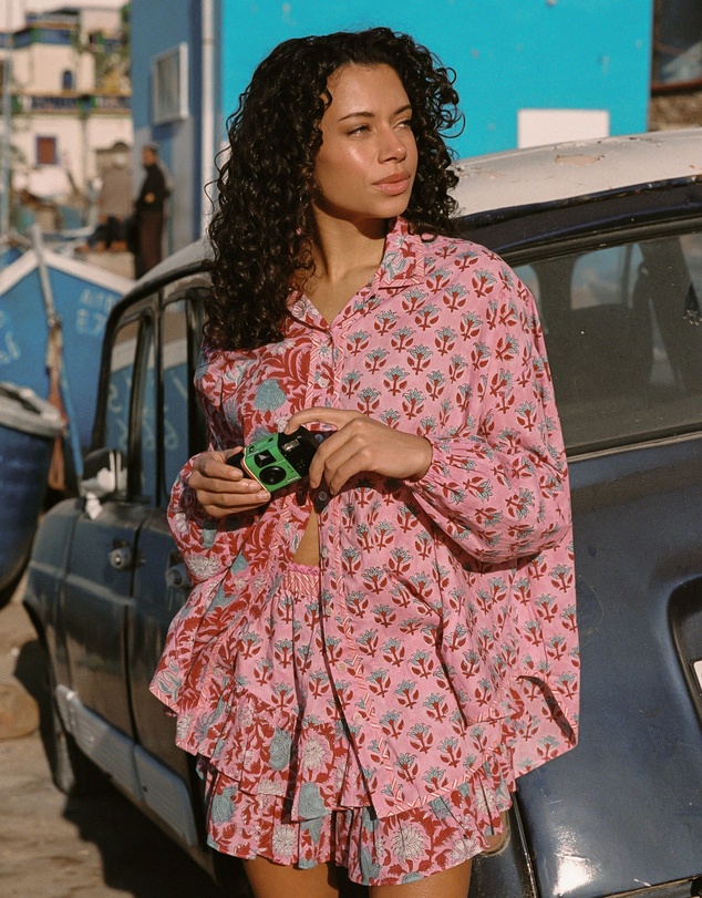 KINGA CSILLA - Kamala Block Print Chalm Shirt