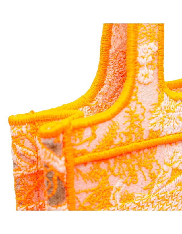 Pre-Loved by Azura Reborn - Pre-Loved Mini Canvas Embroidered Dioriviera Toile De Jouy Book Tote