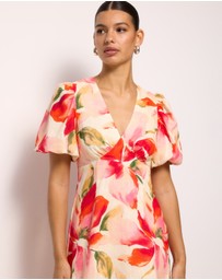 AERE - Tessa Linen Midi Dress