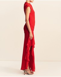 Shona Joy - Amina High Neck Ruffle Maxi Dress