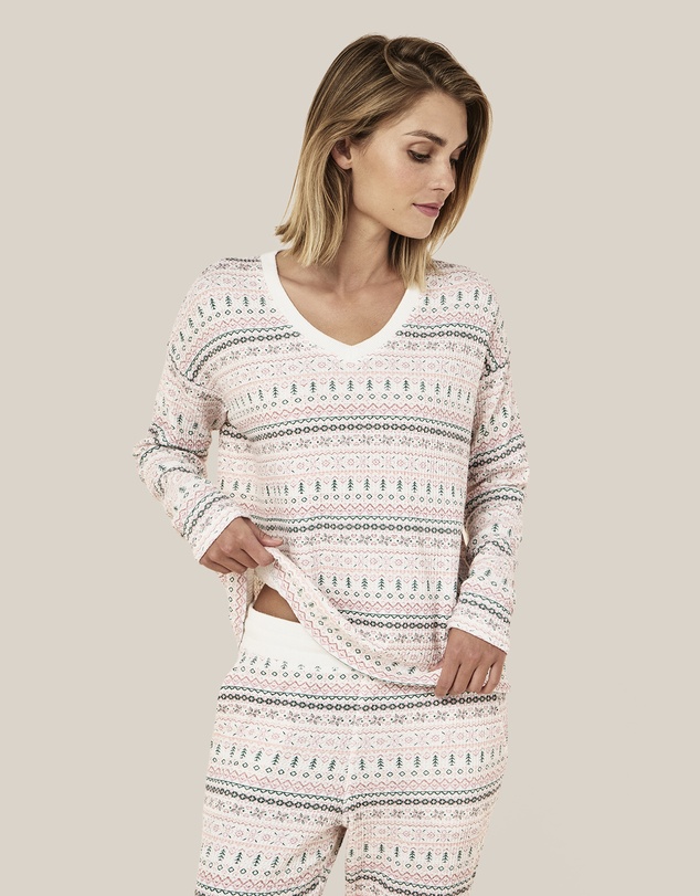 Papinelle - Fairisle Waffle Long Sleeve Top and Jogger