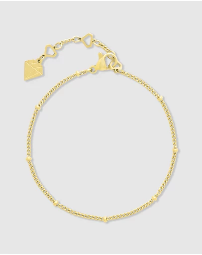 Wanderlust + Co - Beaded Gold Essential Chain Bracelet