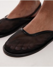 TOPSHOP - Bailey Mesh Slingback Ballet Shoes