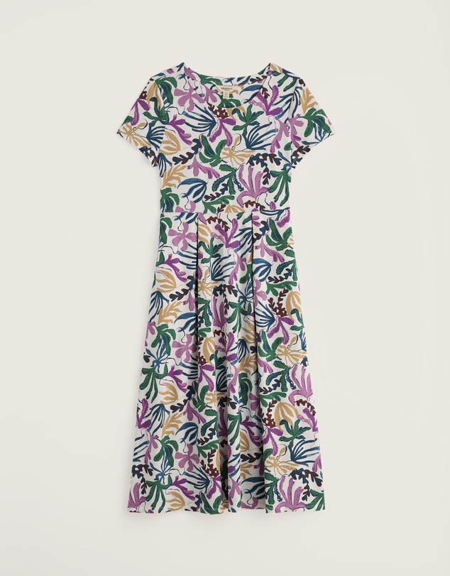 Seasalt - Veronica Short Sleeve Midi Dress in GOTS-Certified Organic Cotton