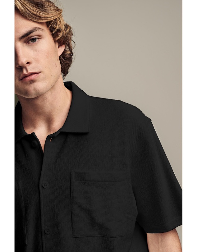 NEXT - Heavyweight Textured Short Sleeved Jersey 100% Cotton Shirt