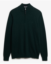 Superdry - Slim Fit Essentials Cotton Half Zip