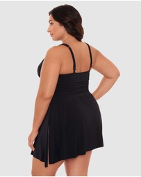 Magicsuit - Celine V Neck Short Plus Size Swimdress