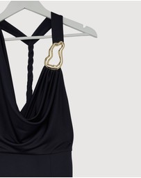 Revibe - Repaired Rebecca Vallance Ayesha Halter Maxi Dress - AU 12