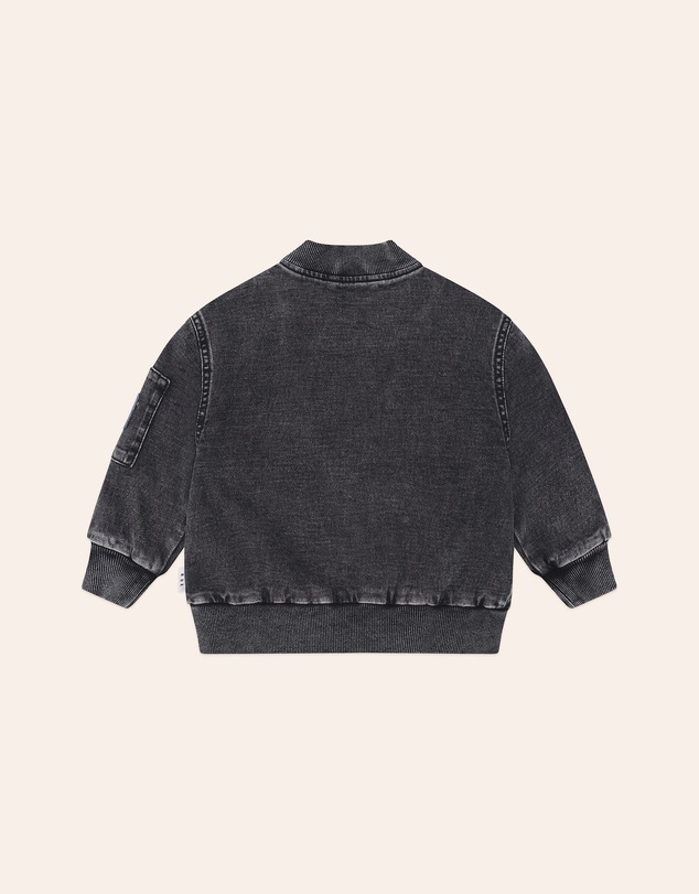 Huxbaby - Knit Denim Patches Jacket - Babies-Kids