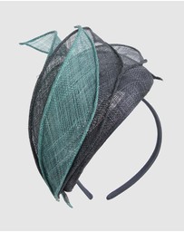 Max Alexander - Pillbox Navy Teal Racing Fascinator
