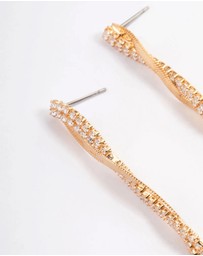 Lovisa - Gold Flat Snake Cup Chain Drop Earrings