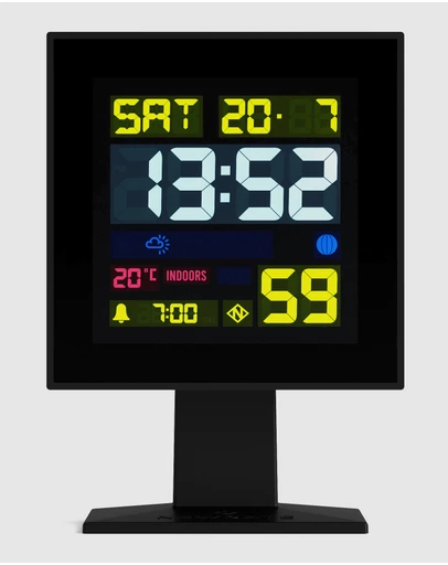Newgate - Newgate Monolith Lcd Alarm Clock Black
