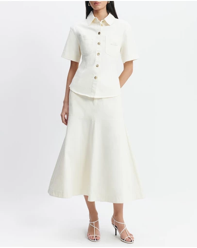 Aje Studio - Elsie Denim Midi Skirt