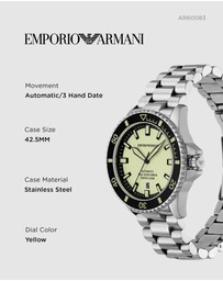Emporio Armani - Silver Tone Automatic Watch
