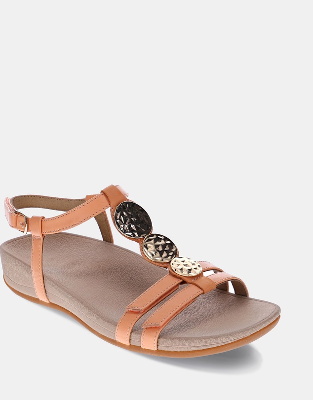 Mia Vita - Ayla Adjustable Sandal - Apricot