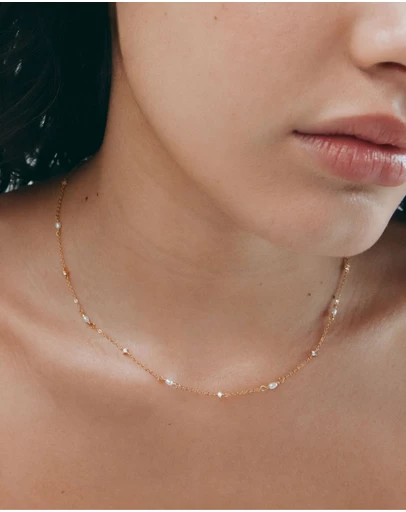 SAINT VALENTINE - Stars & Moons Necklace - Gold