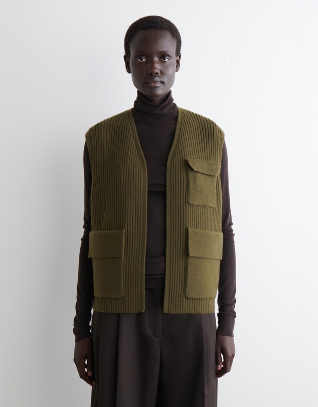 COS - Ribbed Merino Wool Utility Vest