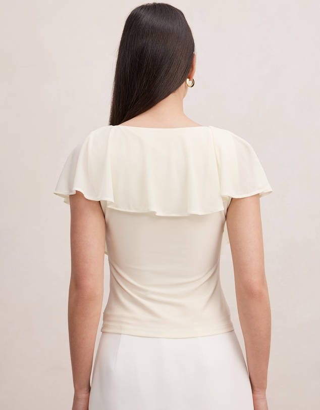 Forever New - Valentina V-Neck Ruffle Top