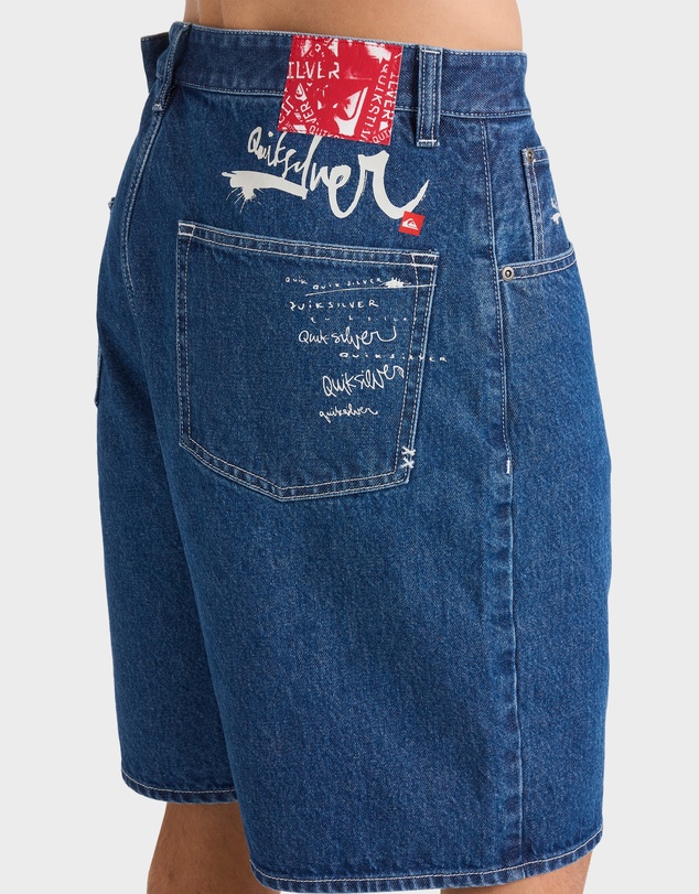 Quiksilver - Mens Impaired Baggy Denim Shorts