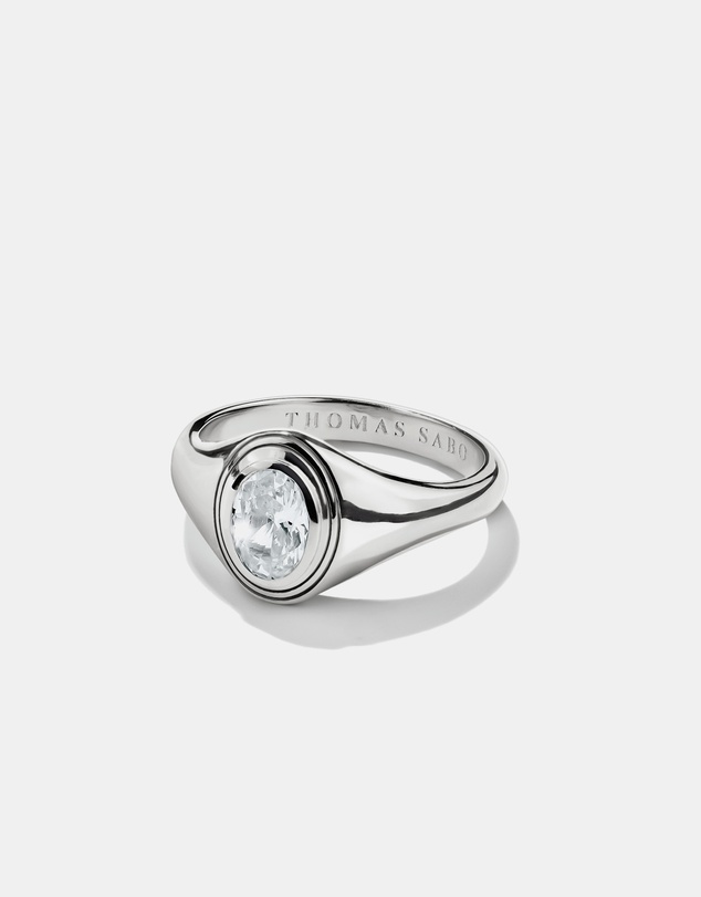 THOMAS SABO - THOMAS SABO Ring with Oval White Zirconia Stone Silver
