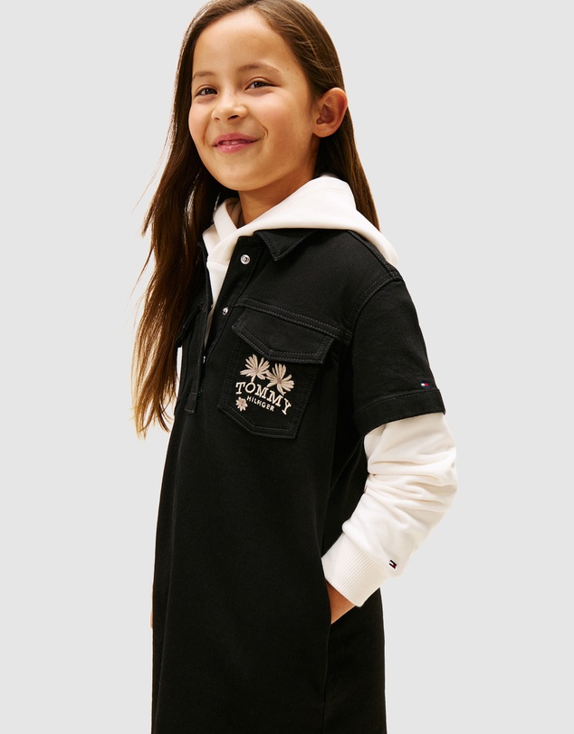 Tommy Hilfiger - A-Line Denim Dress - Kids