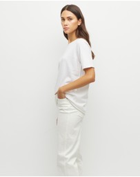 JH Lounge - JHL Crew T (Fine Cotton Cashmere) White