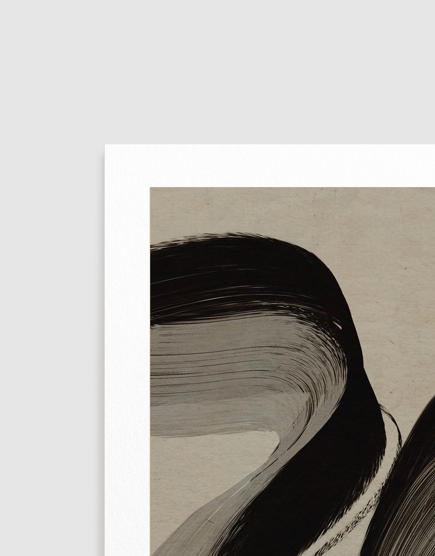 Olive et Oriel - Gray And Black Strokes No 5 by Treechild Art Print