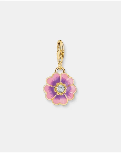 THOMAS SABO - THOMAS SABO Violet Flower Gold Charm
