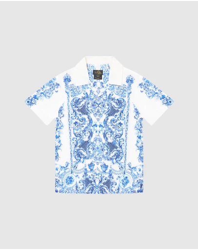Camilla - Short Sleeve Camp Collared Shirt - Kids-Teens