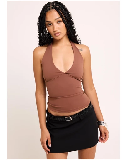 General Pants Co. Basics - Plunge Halter Top