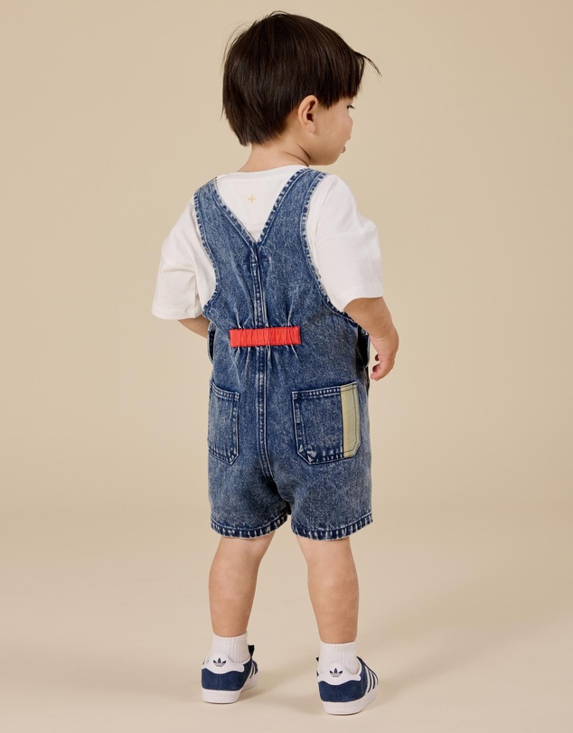 Goldie + Ace - Primary Pop Burton Denim Overalls - Babies-Kids