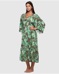 Nip Tuck Swim - Exotic Eden Corrimal One Size Maxi Dress