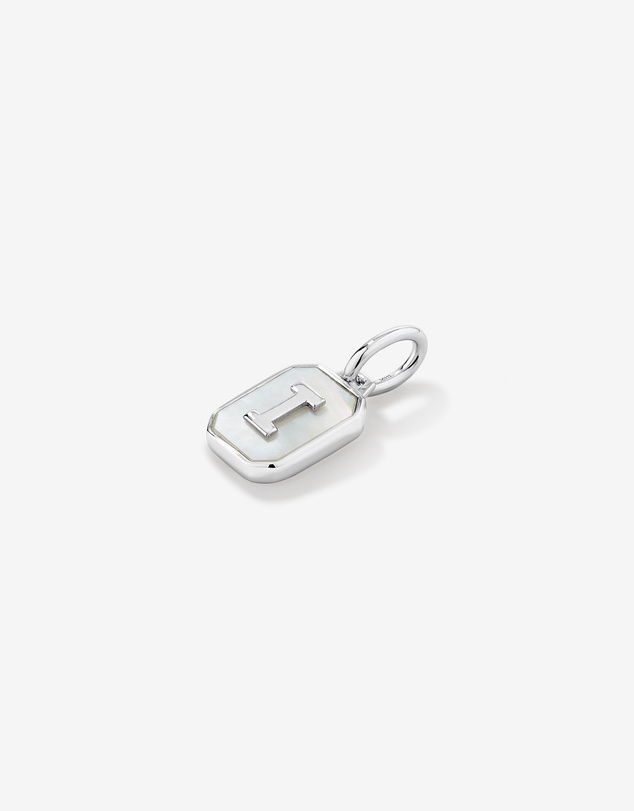 Michael Hill - Letter I Mother of Pearl Initial Pendant in Sterling Silver
